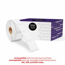 Dymo 30332 Étiquettes carrées blanches 1'' x 1'' (1 x 750) |  Premium Tape